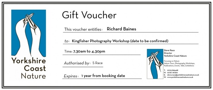 Kingfisher Photography Gift Voucher
