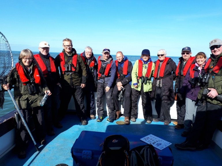 Jono leading a YCN Seabird and Whale trip 2019