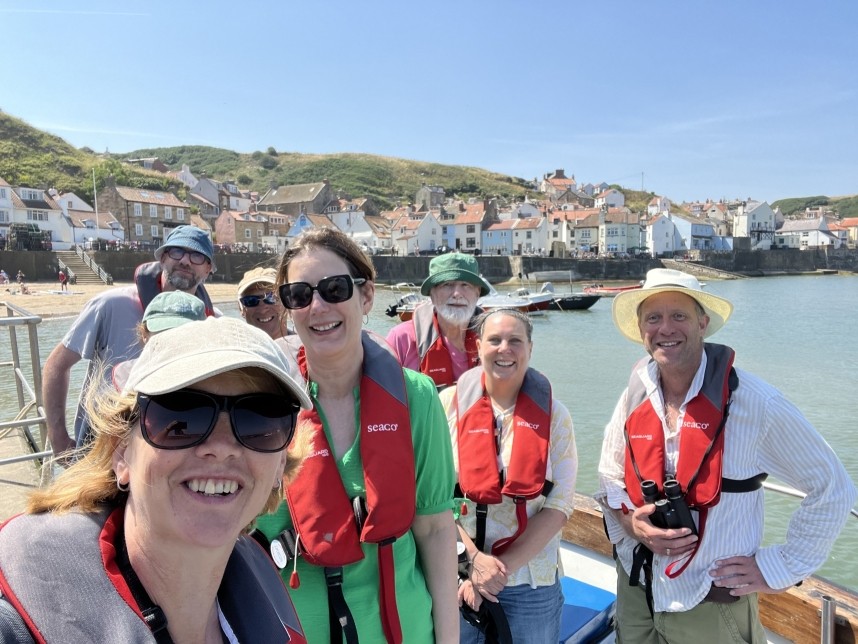  Happy guests on our Seabird & Whale trip © Margaret Boyd