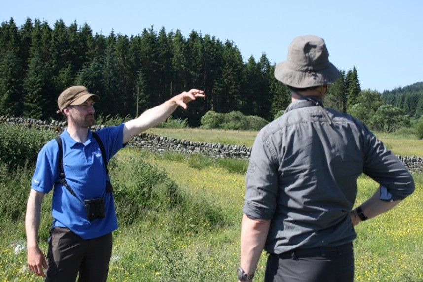 Jack working with landowners © RSPB Species Investigation