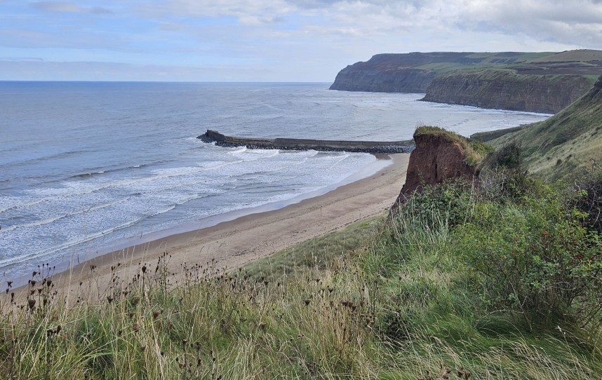 Looking south over Skinningrove beach © Richard Baines