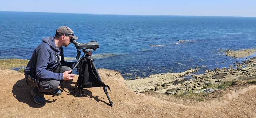 Jono birding on the east coast of Yorkshire