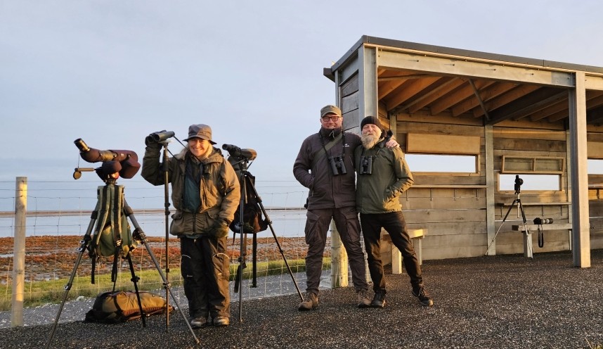 Mark & Richard having a fabulous time leading our Yorkshire Coast Nature Birding Groups.